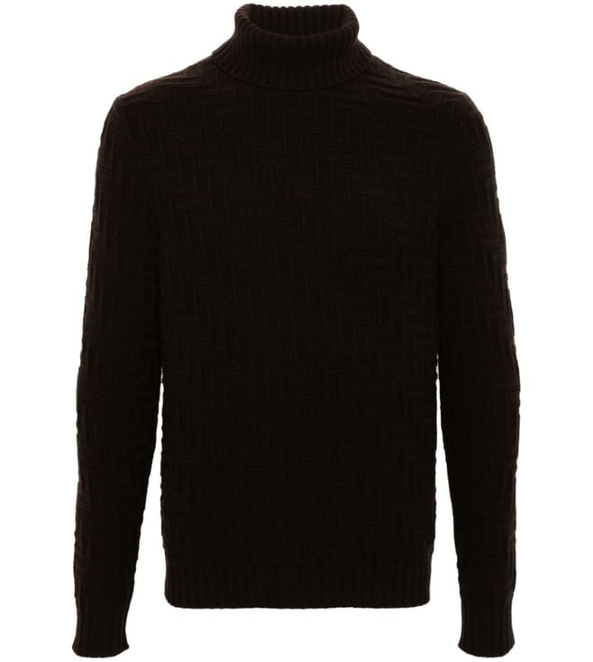 トップス PRADA BLACK WOOL MOCK NECK KNIT Prada Black Turtle-Neck Sweater