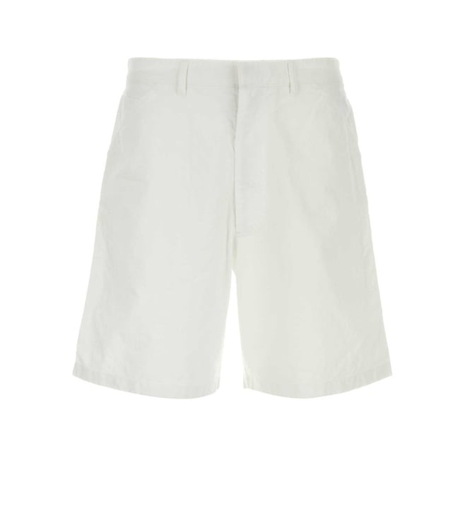 Prada White Relaxed Fit Shorts