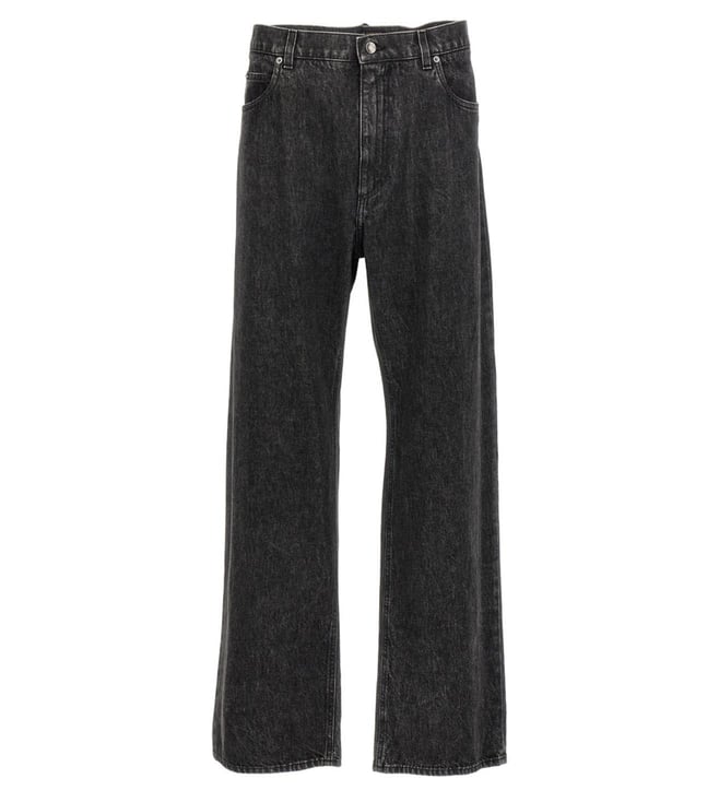 パンツ 00s DOLCE&GABBANA black denim pants y2k Dolce&Gabbana Charcoal 'Dg' Stone Wash Relaxed Fit Jeans