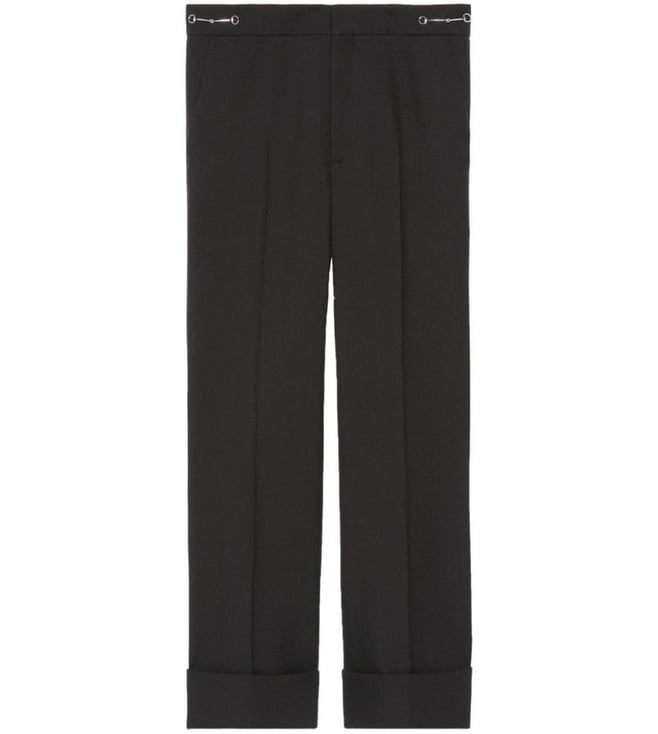 GUCCI ブラック スリムフィットパンツ Gucci Black Straight Fit Trousers