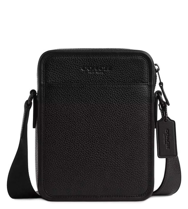 Coach Black Sullivan Textured Leather Small Cross Body Bag