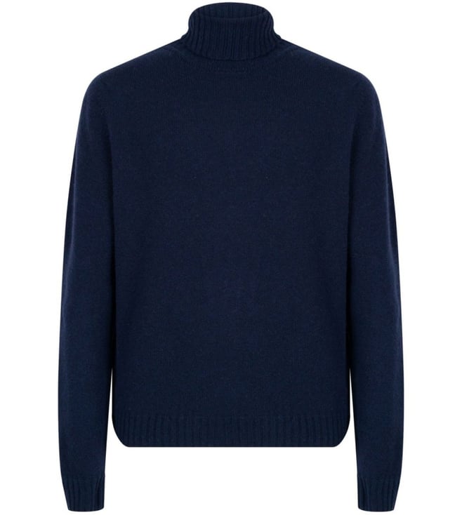 トップス john smedlley crew neck cardigan navy John Smedley Petworth Extra Fine Merino Cardigan Midnight at