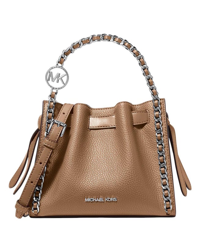 Michael Kors Brown Mina Small Bucket Bag
