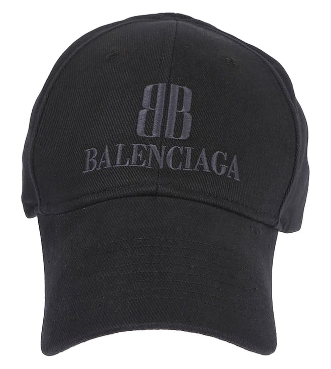 Balenciaga Black Baseball Cap With Logo - S