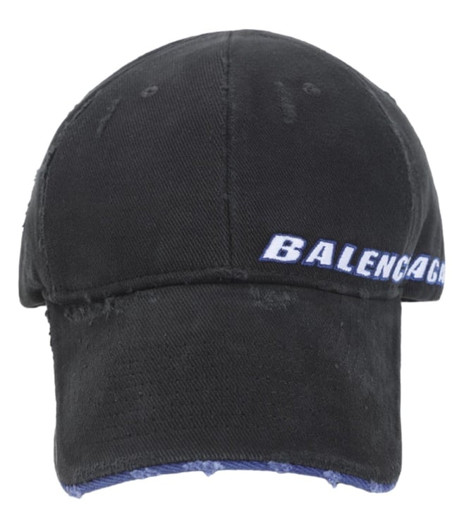 Balenciaga Black Baseball Cap With Logo - S