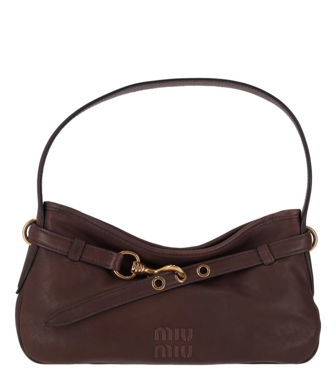 Miu Miu Brown Aventure Shoulder Bag