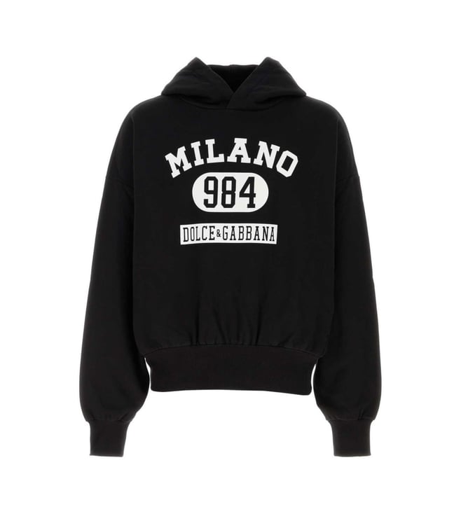 Dolce&Gabbana Black Logo Print Hoodie