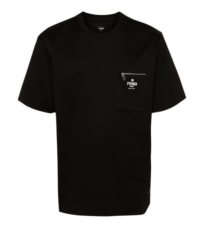 Fendi Black Crew Neck T-Shirt
