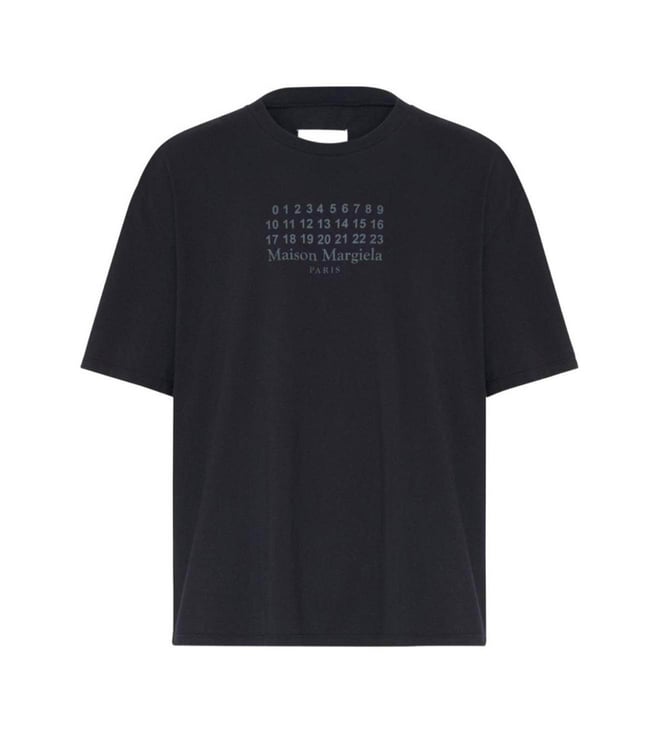 Maison Margiela Black Crewneck Logo T-Shirt