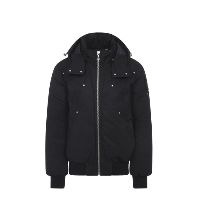 Moose Knuckles Black Original Ballistic Bomber Jacket
