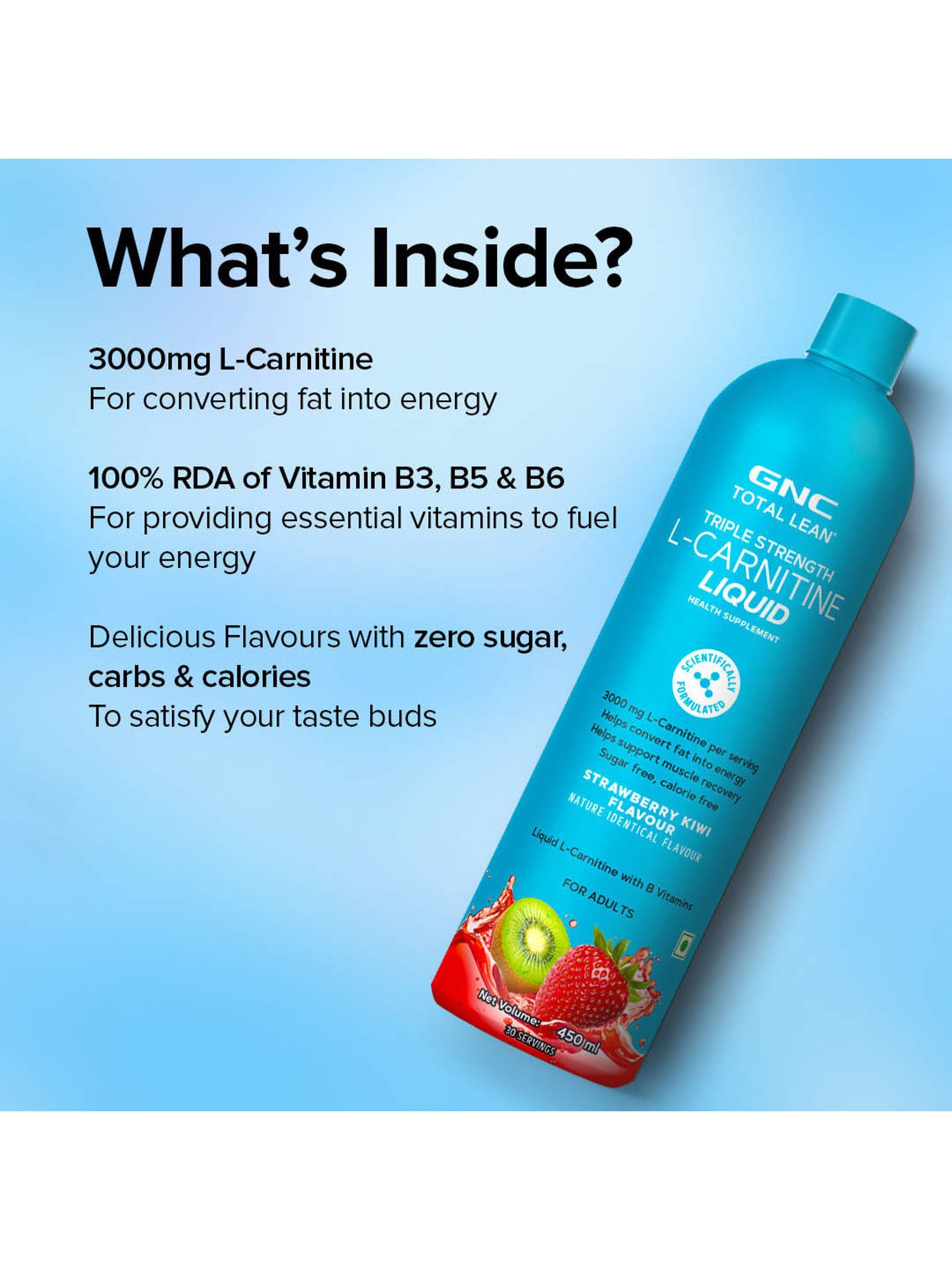 l carnitine gnc liquida Total Lean Triple Strength L-Carnitine Liquid, 16 fl.oz L-CARNITINE Supplement GMU Sport
