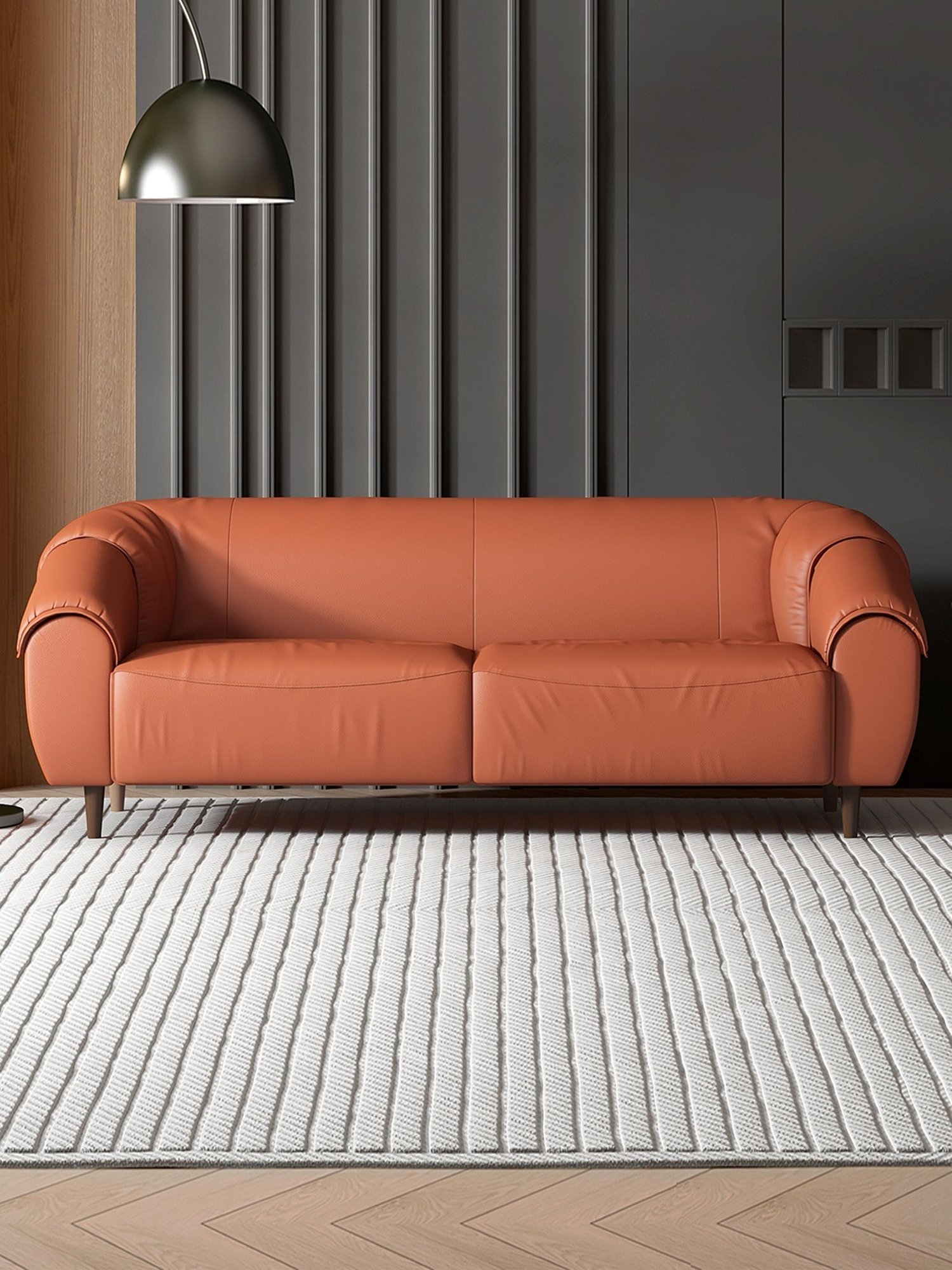 Buy Durian Zenith Brown Leather 3 Seater Sofas at Best Price