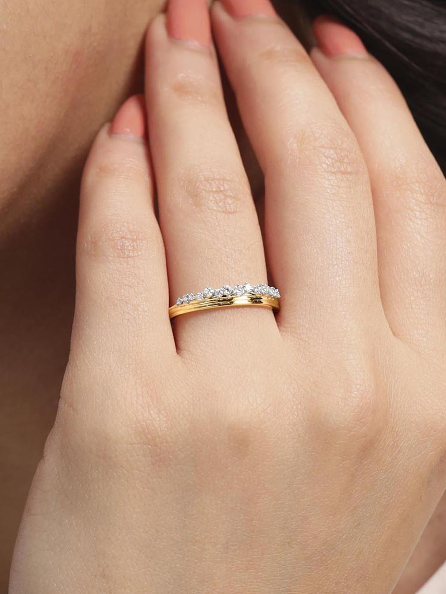 Buy Mia by Tanishq Diamond 14k (585) Yellow Gold Ring for Women