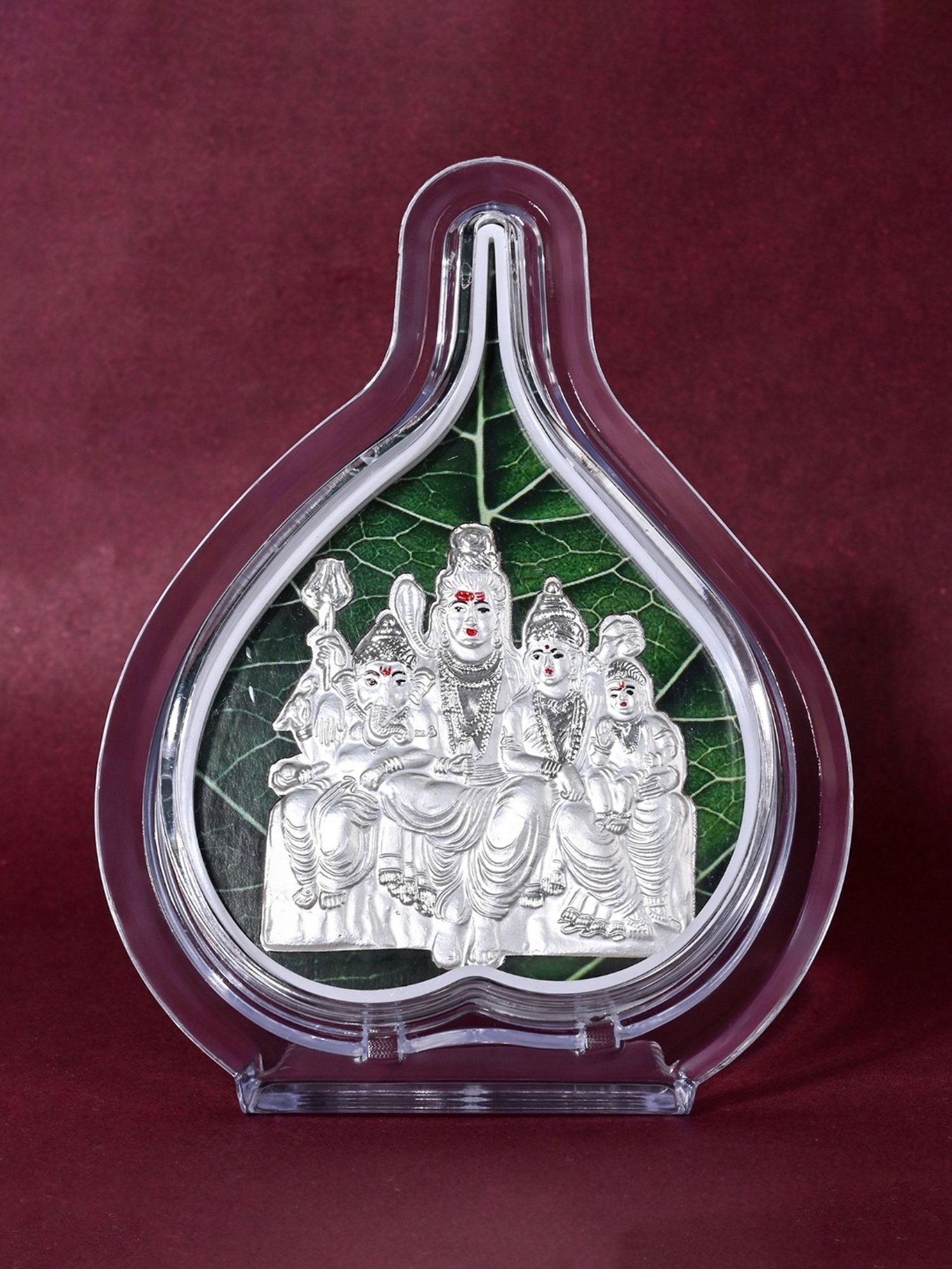 銀細工 シルバー925　仏塔　淨重量275g Touch925 Pure 999 Silver Shiv Parivar Idol Frame