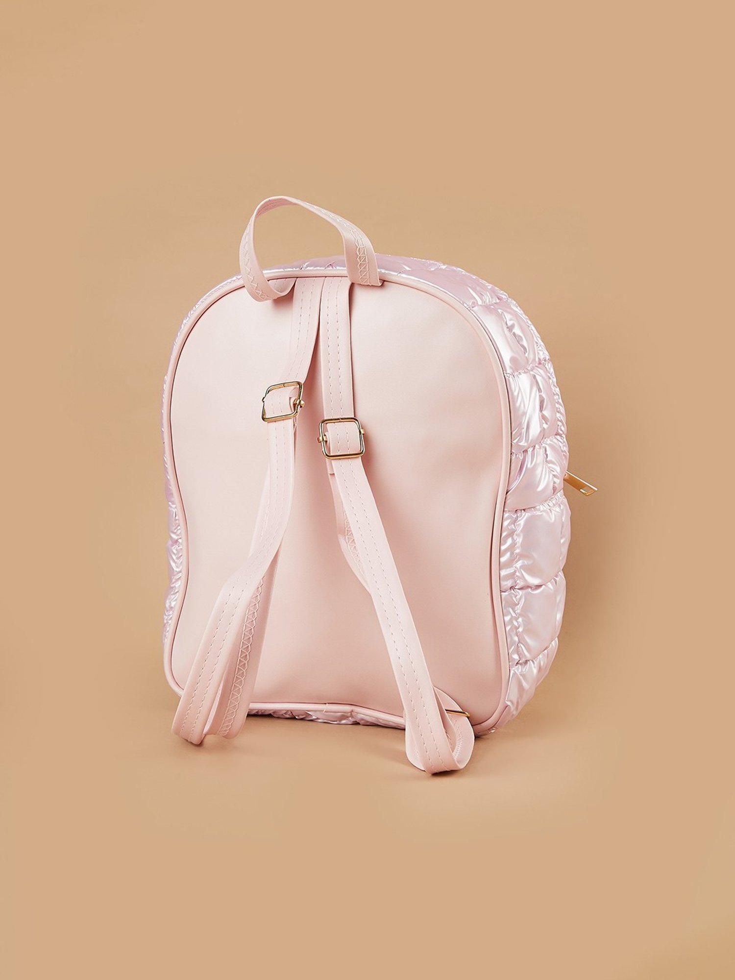 US Customized Quilted ボディー バッグ Buy Ginger by Lifestyle Pink Quilted Backpack for Online @ Tata CLiQ