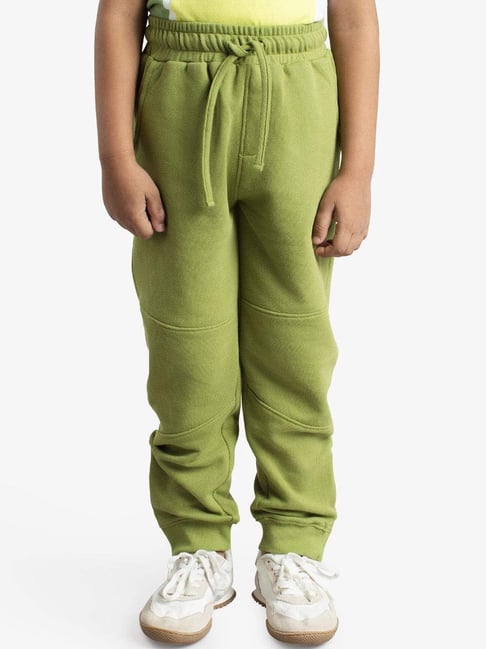 Ed-a-Mamma Olive Cotton Regular Printed Joggers