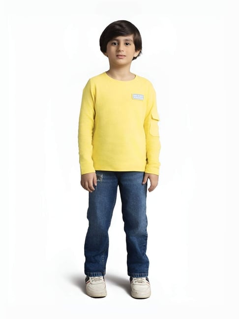 Ed-a-Mamma Yellow Cotton Regular Printed T-Shirt-picture-45