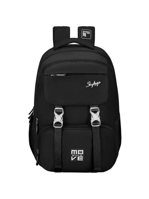 Skybags Sonic Pro Hot Box 42L School Backpack for Kids with Raincover- Boy  Girls-Black