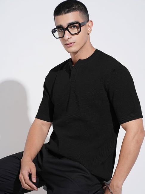 SHOWOFFFF Black Cotton Regular Fit T-Shirt-picture-27