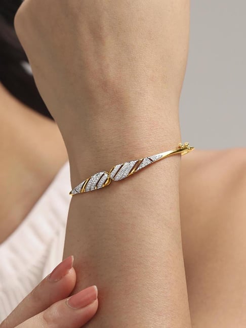 Mia by Tanishq Diamond 14k (585) Yellow Gold Bangle for Women