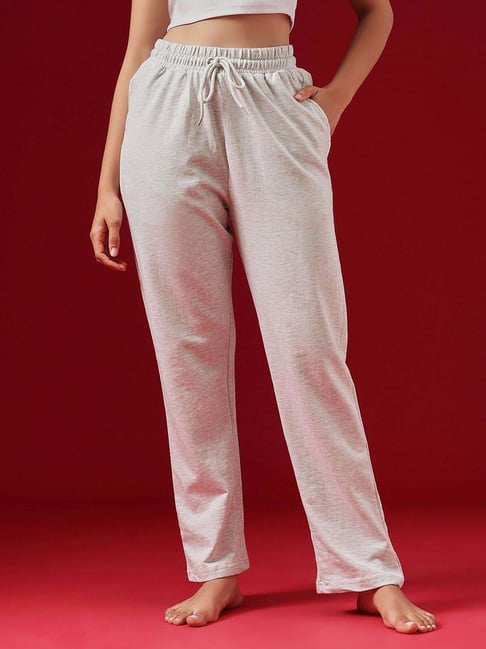 Clovia Grey Cotton Comfort Fit Pyjamas-picture-26