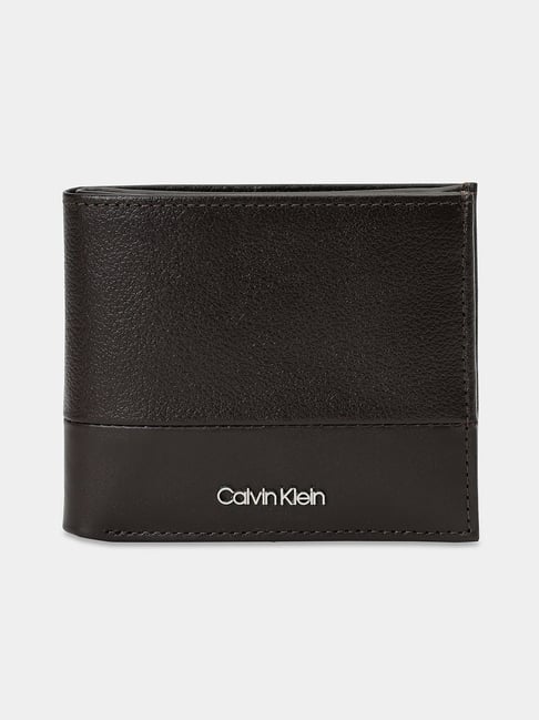 Calvin Klein Brown Leather Bi-Fold Wallet