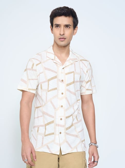 7 Alt By Pantaloons Artic Wolf Slim Fit Printed Shirt-picture-22