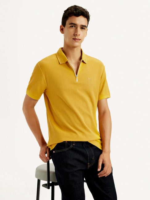 Levi's Men's Mustard Slim Fit Polo T-Shirt-picture-47