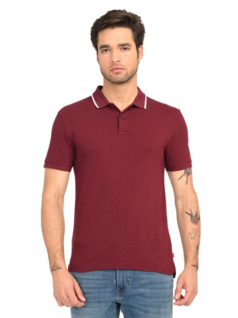 Levi's Men's Maroon Polo T-Shirt-picture-35