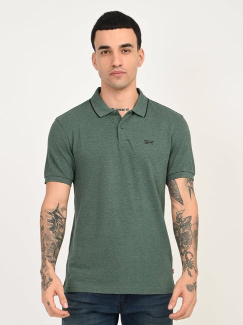 Levi's Men's Green Relaxed Polo T-Shirt-picture-34