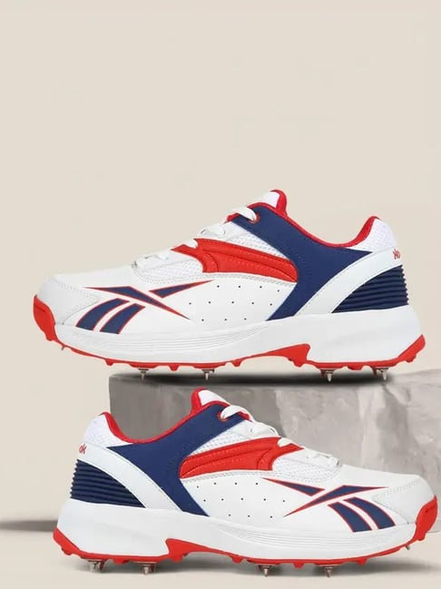 Reebok Men's White, Blue & Red Cricket Shoes-picture-29