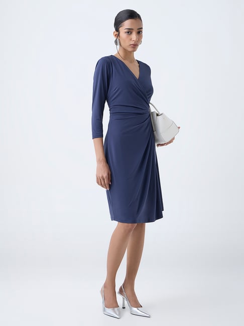 westside navy blue dress Buy LOV Navy Floral A-Line Dress from Westside