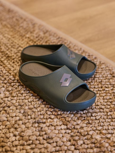 Lotto Men's Esotica Slide Green & Grey Caual Sandal