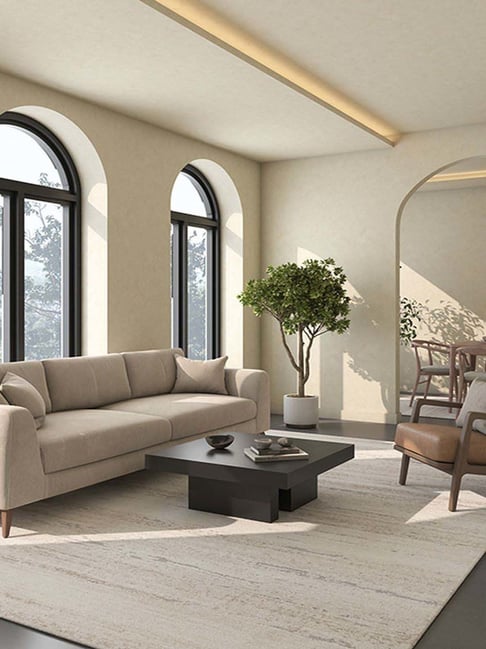 Asterlane Soft Rug For Living Room 5X8 Feet Brown Premium Collection Carpet For Living Room