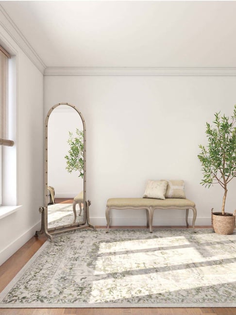 Asterlane Soft Rug For Living Room 4X6 Feet White Premium Collection Carpet For Living Room