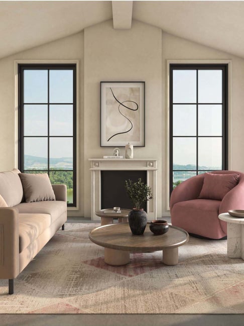 Asterlane Soft Rug For Living Room 4X6 Feet Pink Premium Collection Carpet For Living Room