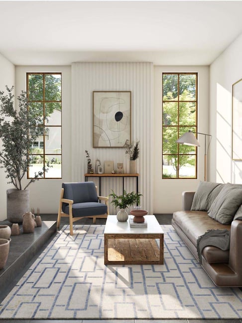 Asterlane Soft Rug For Living Room 5X7.6 Feet Off White Premium Collection Carpet For Living Room-picture-18