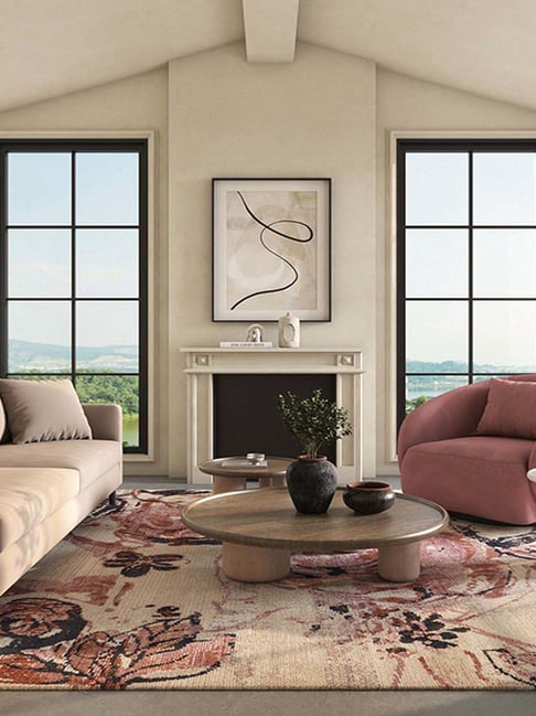 Asterlane Soft Rug For Living Room 5X7 Feet Pink Premium Collection Carpet For Living Room