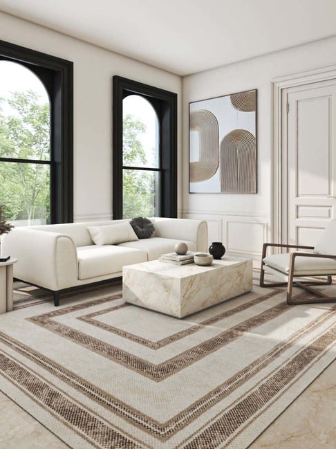 Asterlane Soft Rug For Living Room 4X6 Feet Camel Brown Premium Collection Carpet For Living Room