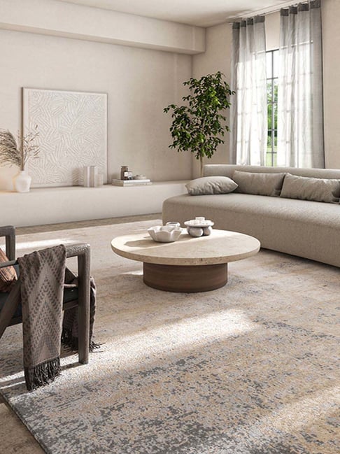 Asterlane Soft Rug For Living Room 5X7.6 Feet White Premium Collection Carpet For Living Room