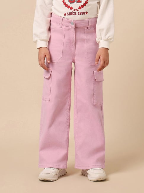 U.S. Polo Assn. Girls Purple Cotton Jeans