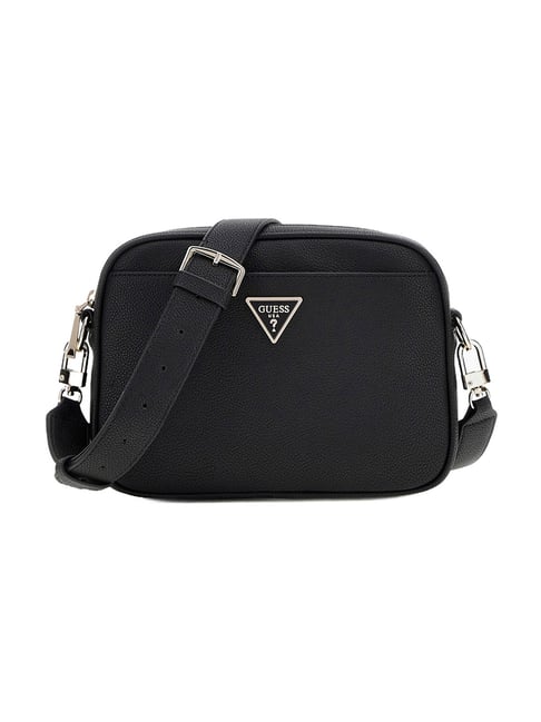 Guess Black Meridian II Textured Cross Body Bag-picture-13