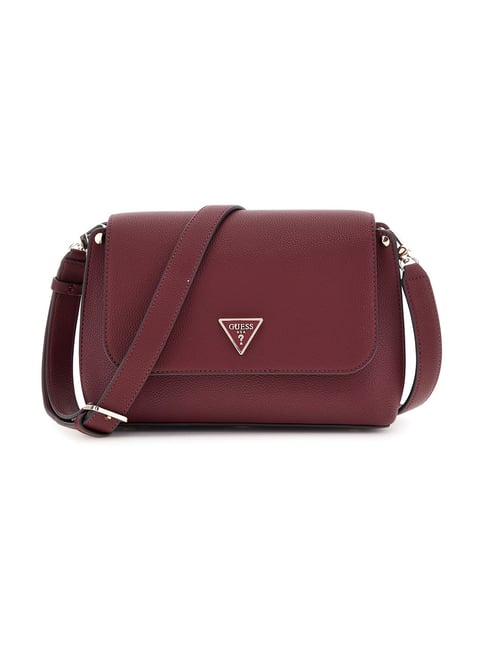 Guess Wine Meridian II Textured Cross Body Bag-picture-10