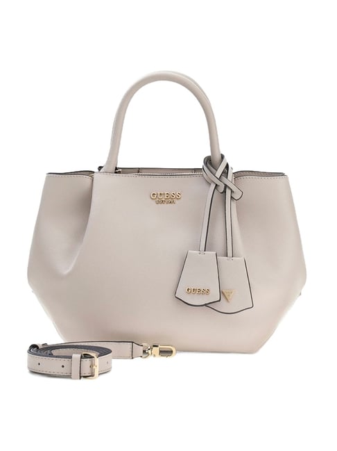 Guess Light Taupe Amorette Girlfriend Textured Satchel-picture-44