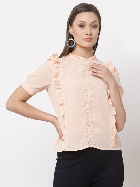 Gipsy Pink Georgette Regular Fit Top-picture-42