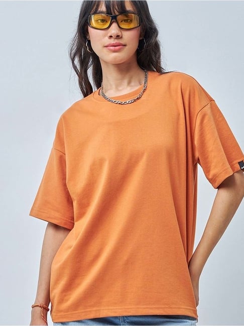 Bewakoof Orange Relaxed Fit T-Shirt-picture-44