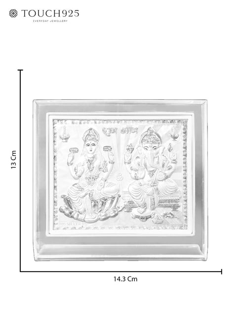 Touch925 Pure 999 Silver Laxmi Ganesh Idol Frame