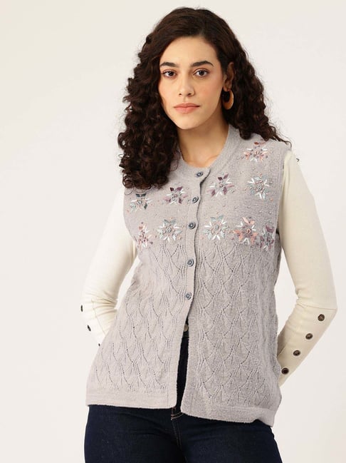 Apsley Beige Regular Fit Embroidered Cardigan-picture-15