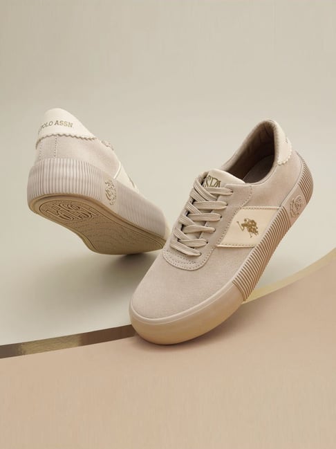 U.S.Polo Assn. Women CORDELA 3.0 Beige Sneakers