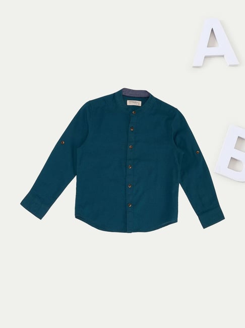 Pantaloons Junior Boys Teal Green Shirt